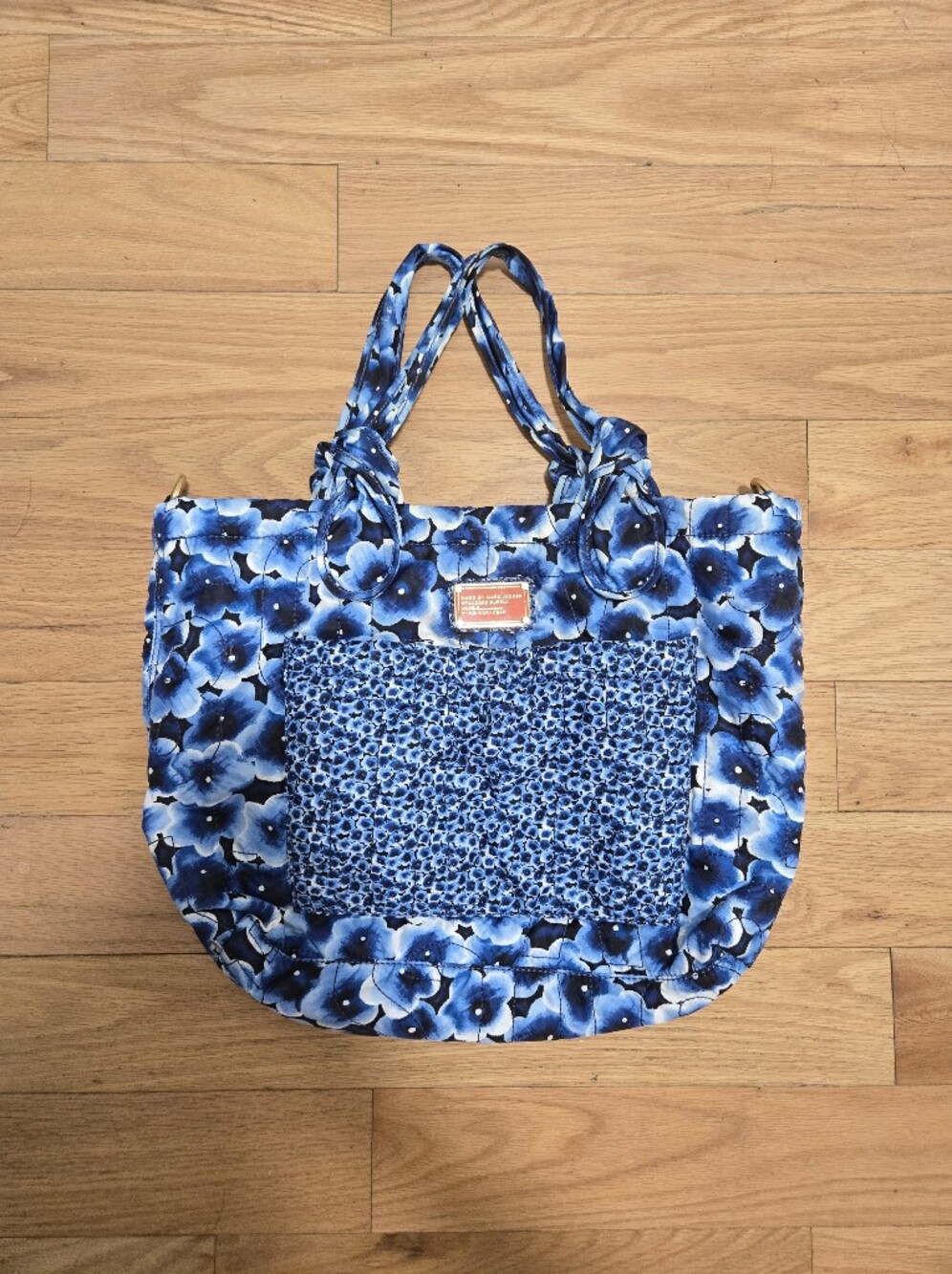 Marc by Marc Jacobs Blue Floral Quilted Tote Bag